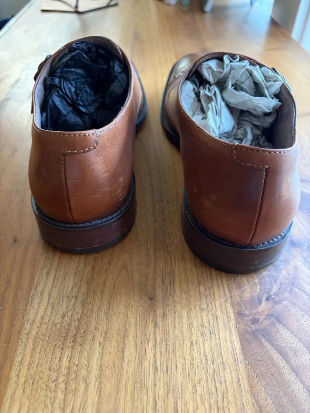 Banana Republic Men’s Brown Leather Double Monk Strap Shoes Size 10